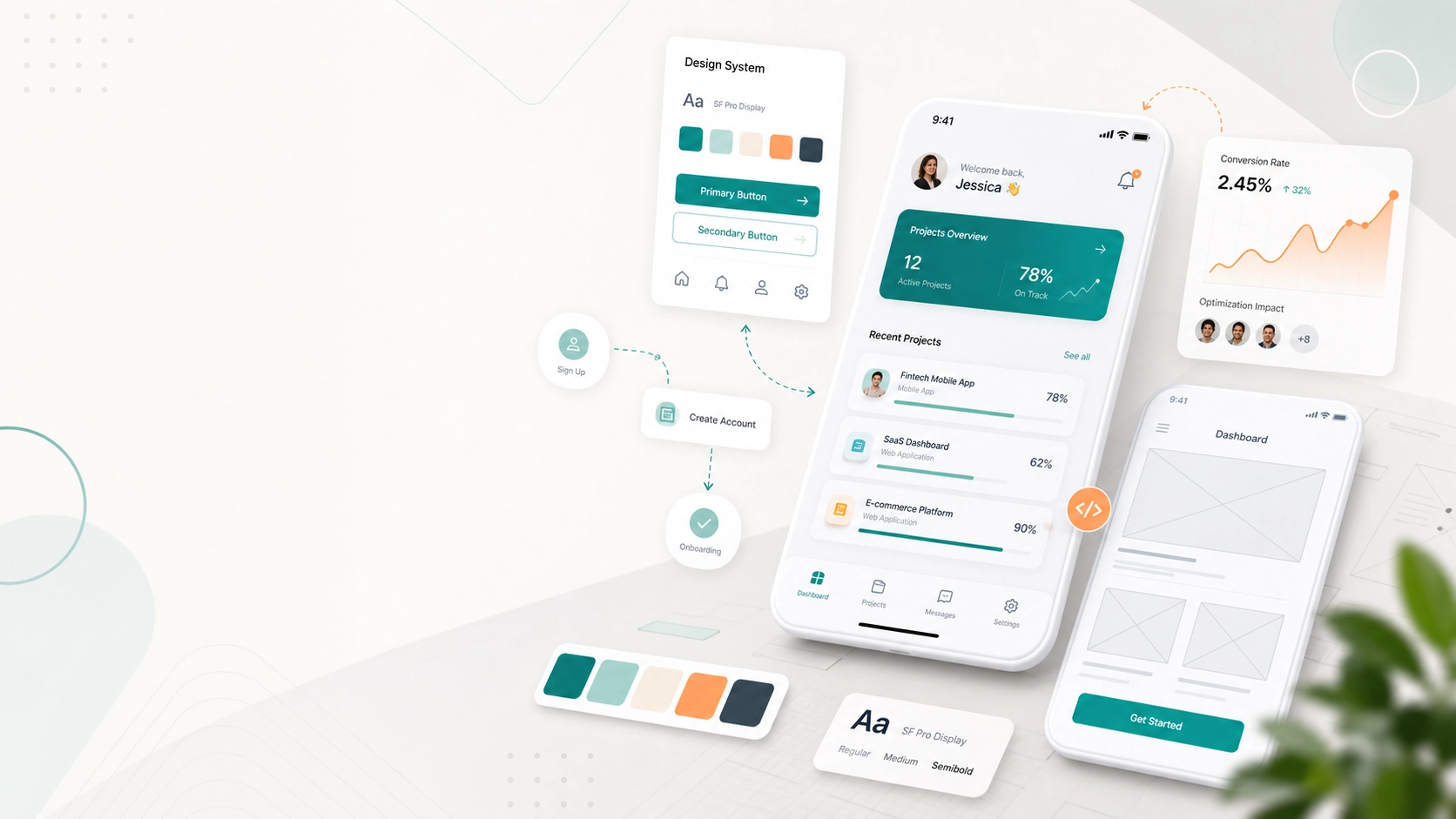 Mobile E-commerce App Design - UI/UX Interface